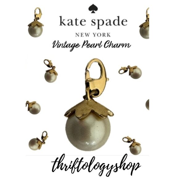 Kate Spade How Charming Sweet Treasures Collection Vintage Pearl Ball Charm Gold